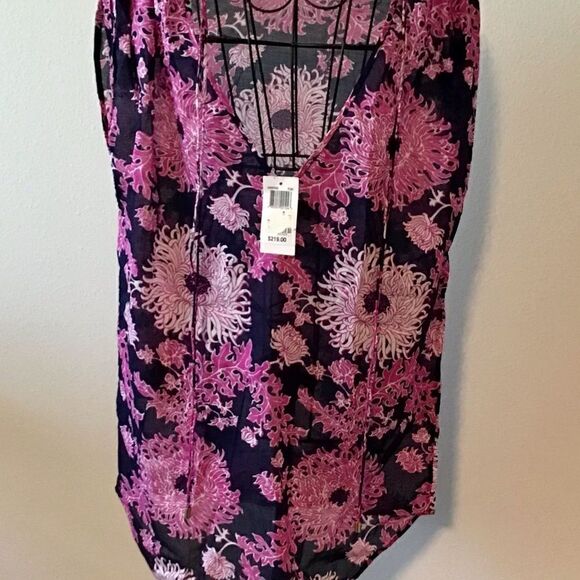 Tibi Cotton Cover up with Ruched Sleeves NWT - Picture 2 of 6